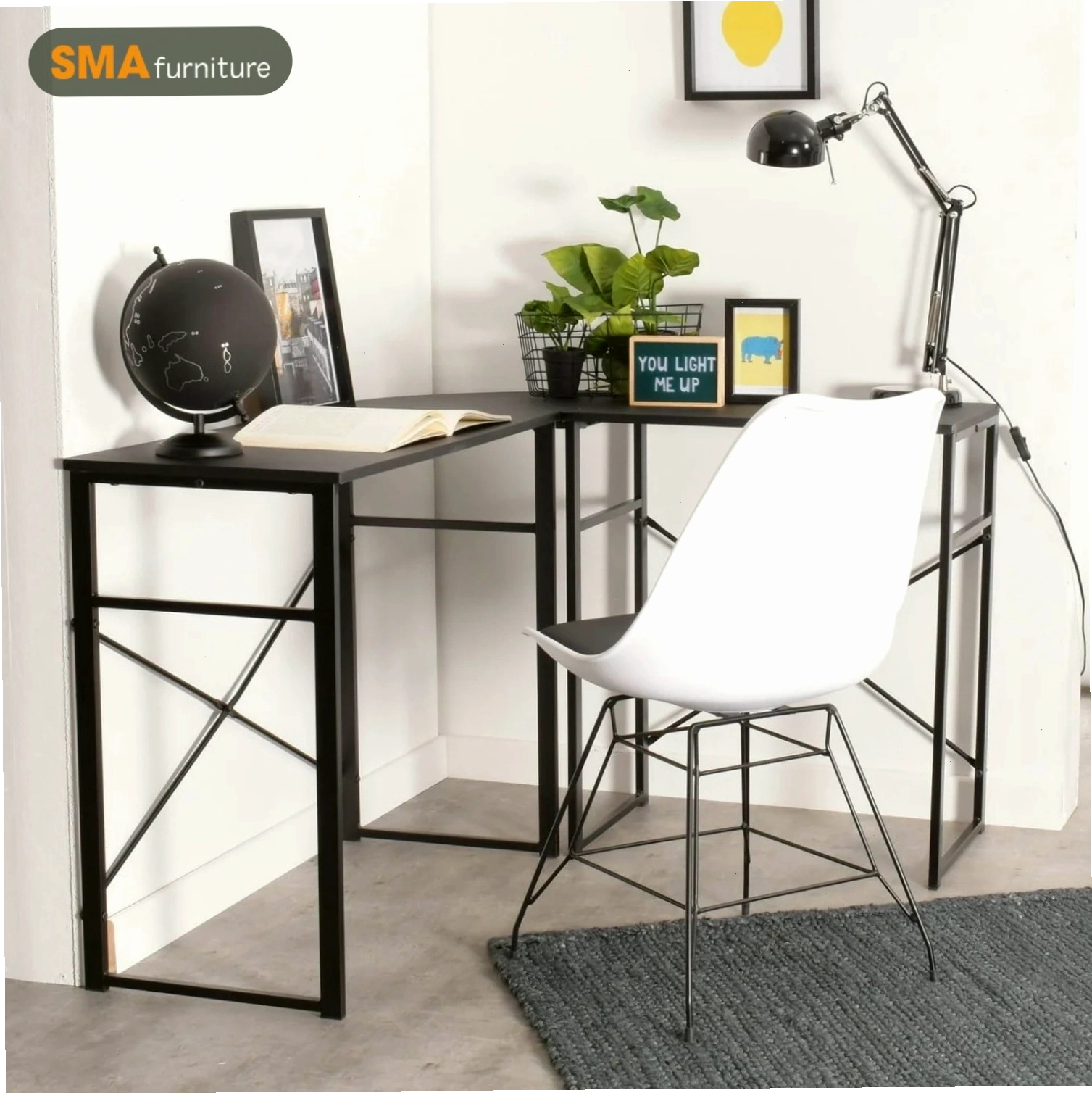 Bàn chân chữ U với nhiều kích thước khác nhau, từ 1m đến 1m6, phù hợp với không gian làm việc cá nhân.