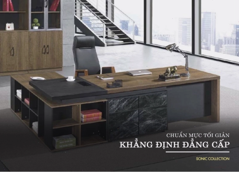 Bàn giám đốc Sonic đẳng cấp với chất liệu cao cấp và đường nét sắc sảo