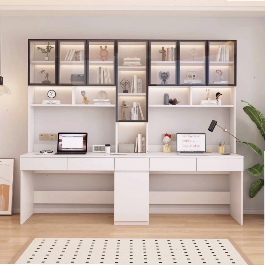 Bàn học 2 bé bằng gỗ công nghiệp hiện đại, phù hợp cho gia đình có hai con