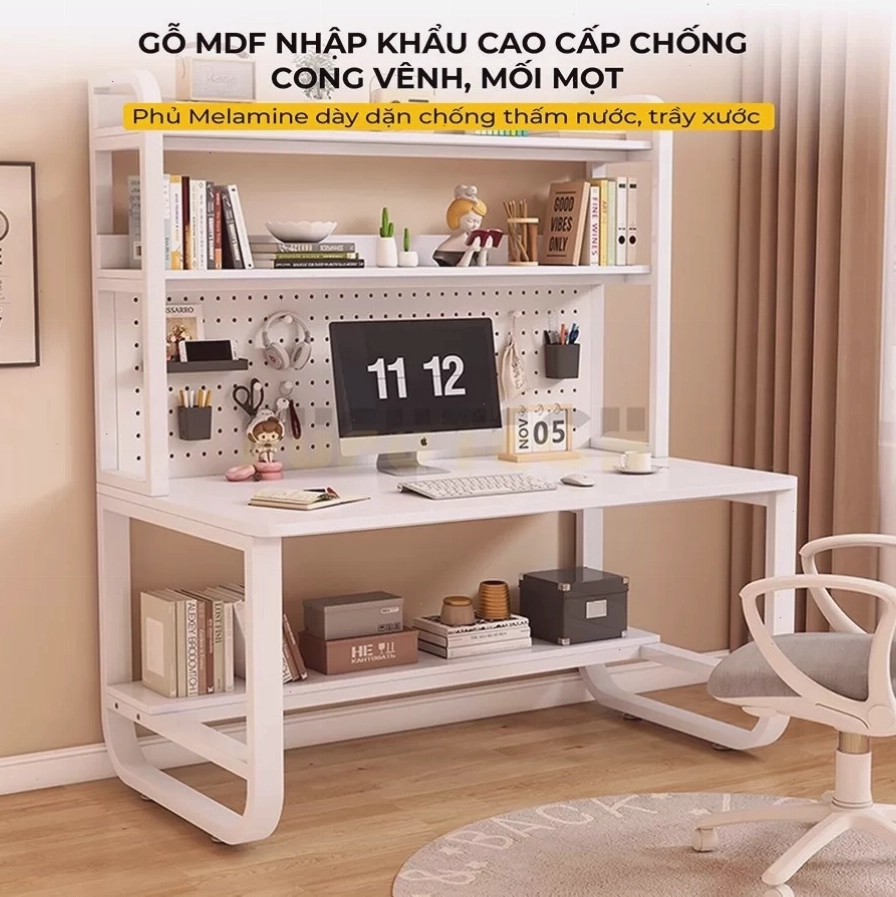 Bàn học chính hãng Fufutech với thiết kế thông minh, tối ưu diện tích