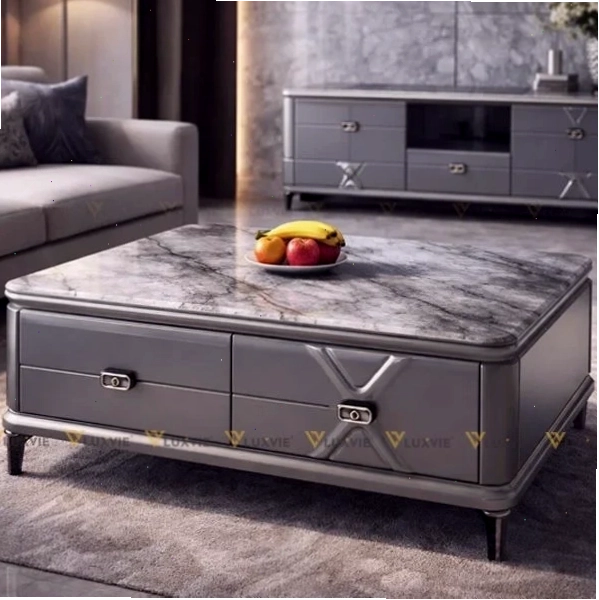 Bàn trà chữ nhật AD136 với thiết kế tối giản, mang lại vẻ đẹp thanh lịch và gọn gàng