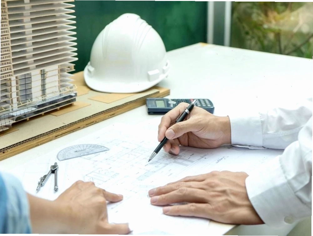 Bản vẽ mặt bằng kỹ thuật với các chi tiết cấu tạo và kỹ thuật