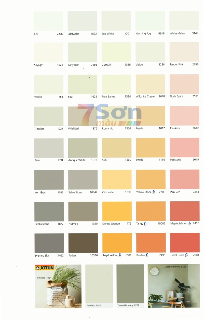 Bảng màu sơn Jotun Majestic với các sắc thái tinh tế và sang trọng
