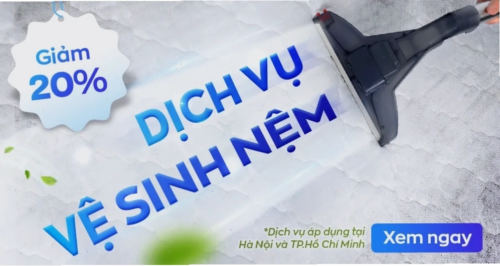 Banner quảng cáo dịch vụ vệ sinh nệm
