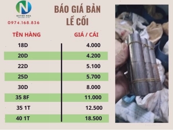 Báo giá bản lề cối các loại
