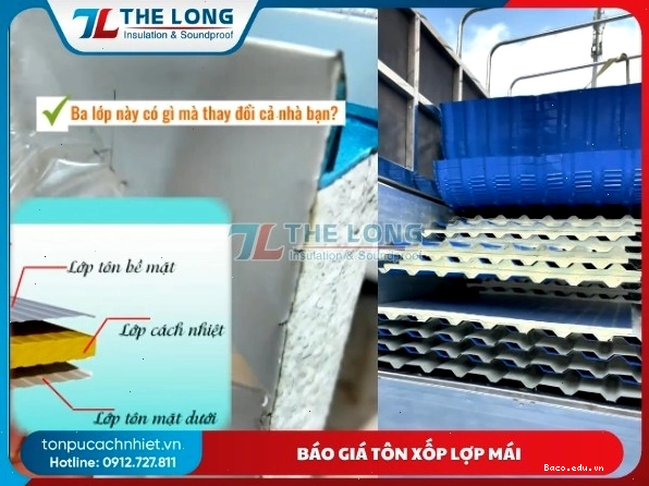 Báo giá tôn xốp lợp mái