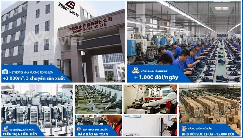 Bảo Hộ An Việt chủ động sản xuất và cung ứng số lượng lớn giày bảo hộ cho doanh nghiệp, đảm bảo an toàn lao động.