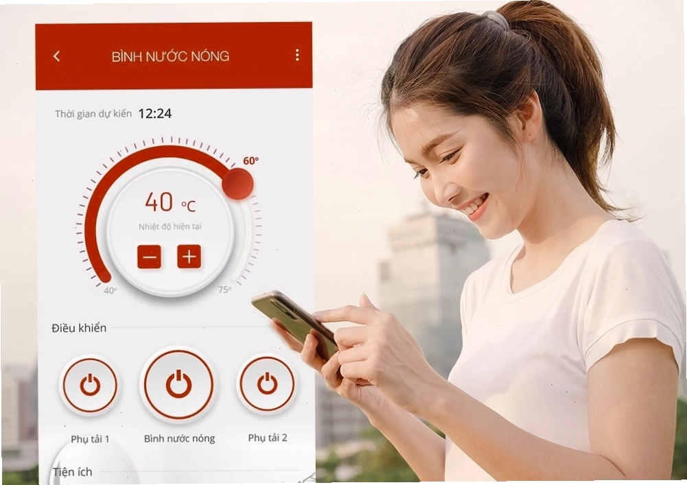 Bật bình nước nóng từ xa qua ứng dụng nhà thông minh