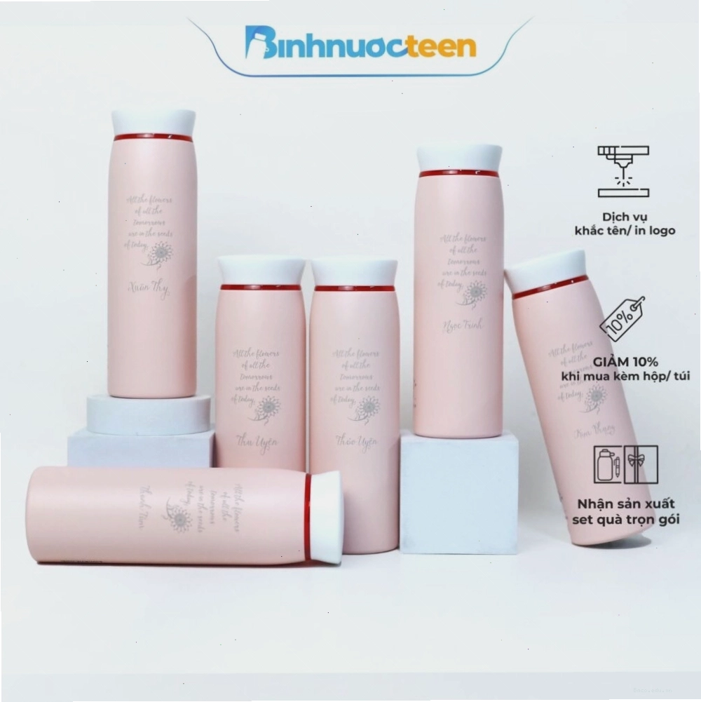Bình Giữ Nhiệt LocknLock 460ml Feather Light Ring LHC4244 thiết kế quai xách