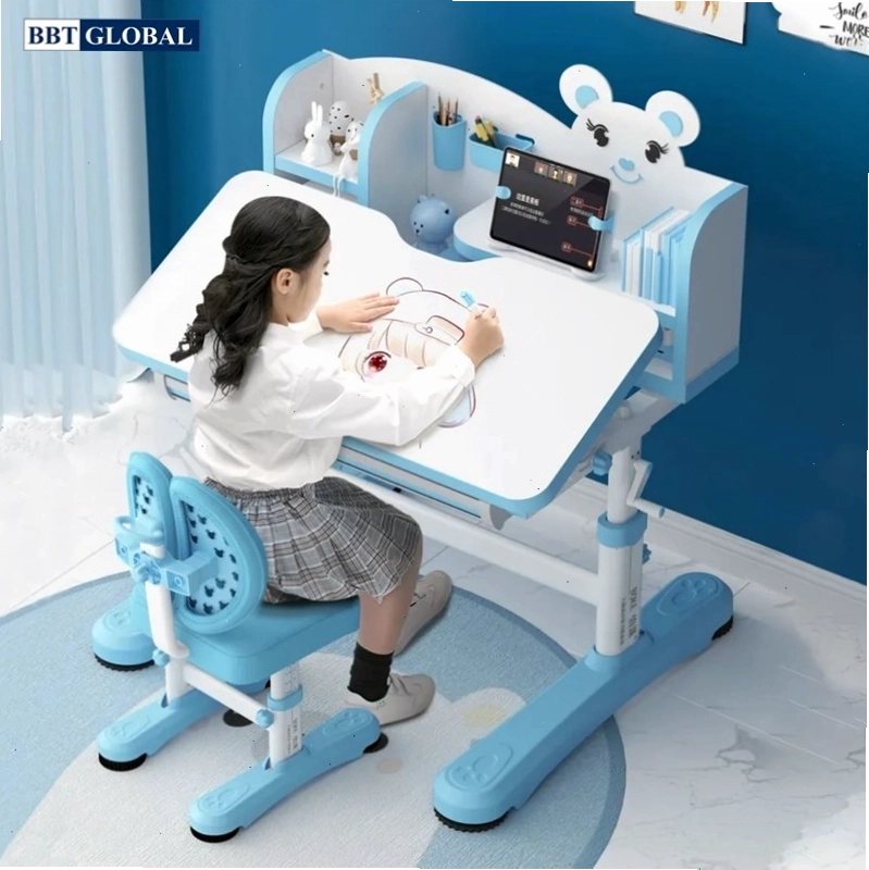 Bộ bàn ghế chống gù chống cận màu xanh BBT Global BB205
