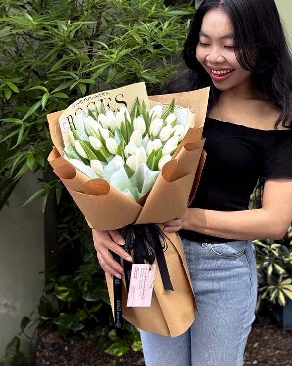 Bó hoa Giấc Mơ Tinh Khôi, mang vẻ đẹp trong sáng và thuần khiết