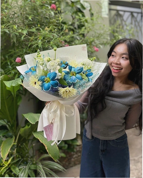 Bó hoa Me Before You, với gam màu pastel nhẹ nhàng, lãng mạn và tinh tế