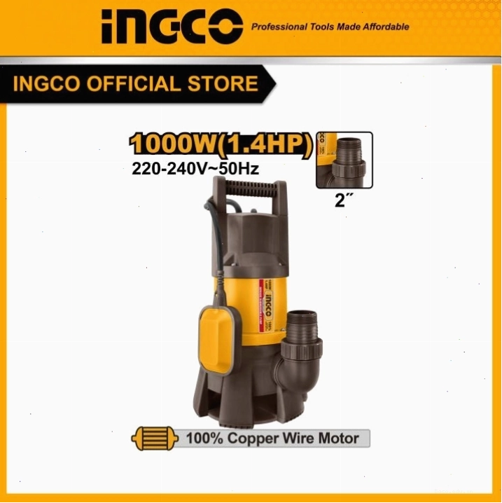 Bơm chìm nước thải 1000W INGCO SPD10001