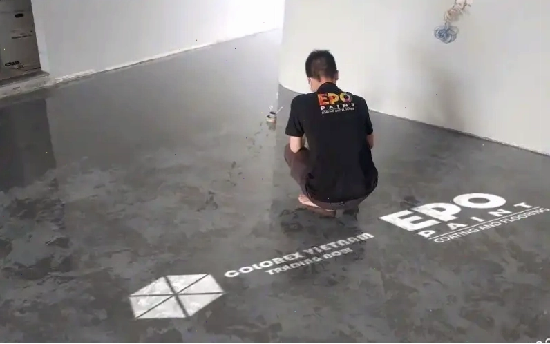 Các bước thi công sơn epoxy hiệu ứng trên sàn nhà