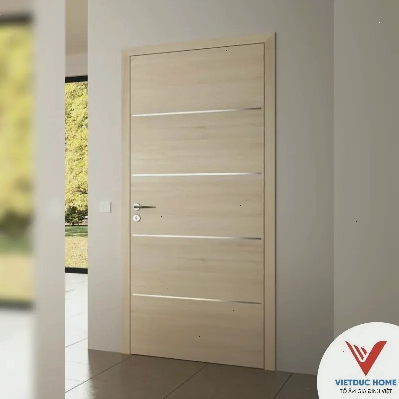 Các đường soi chỉ tạo nét độc đáo, mới lạ cho bộ cửa, nhờ đó làm tăng thêm tính thẩm mỹ cho không gian