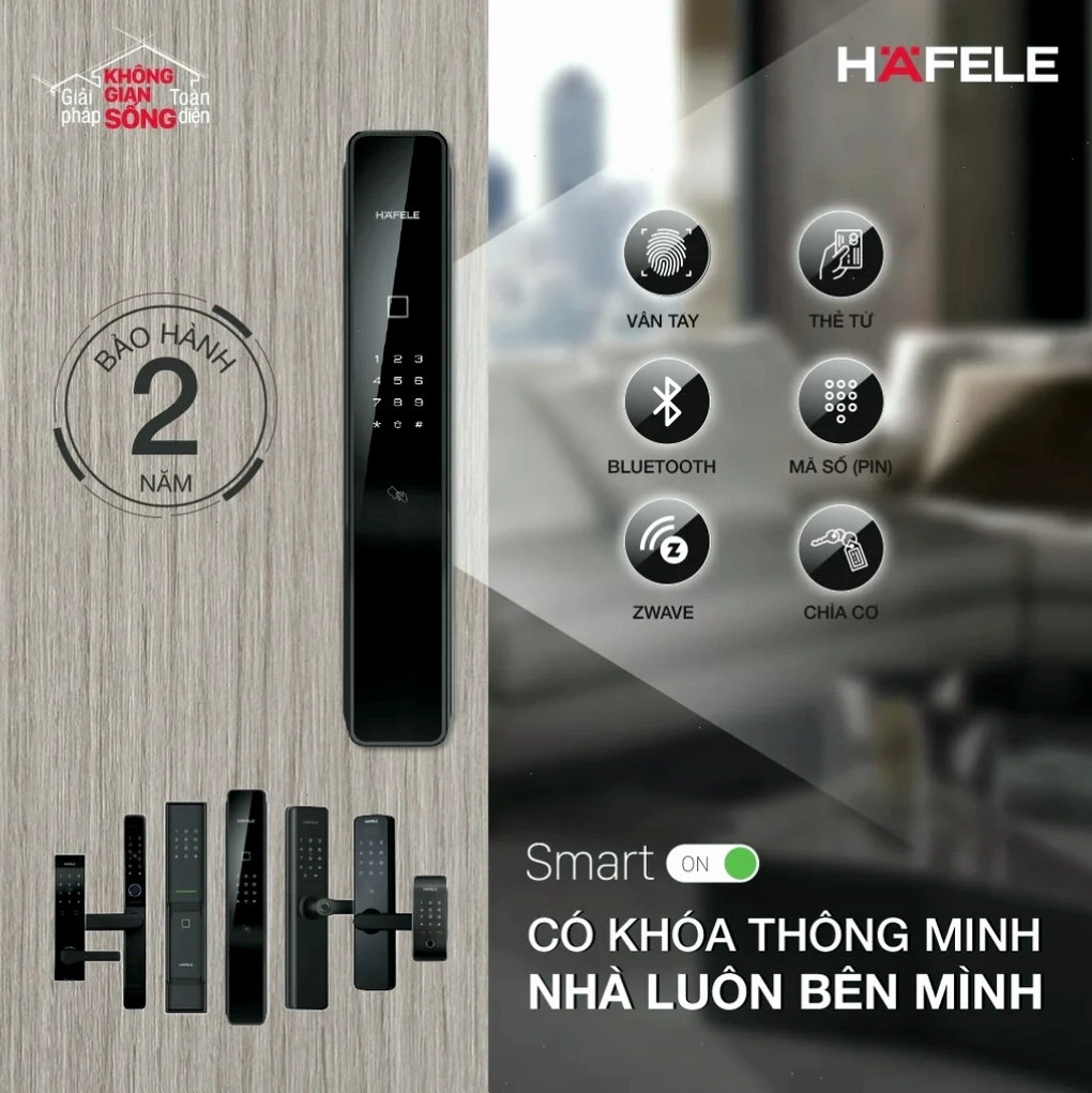 Các khóa cửa Hafele sở hữu đa dạng tính năng hiện đại