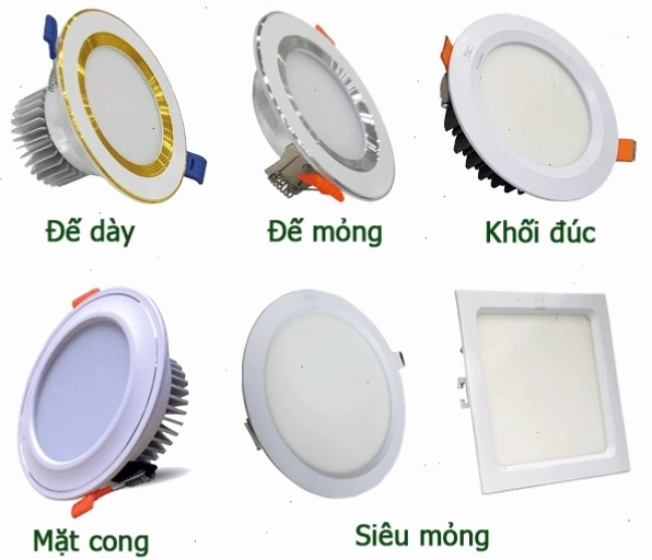 Các loại đèn downlight âm trần phổ biến