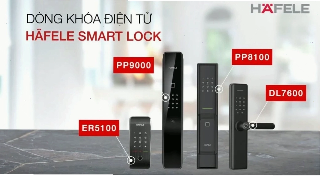 Các mẫu khóa điện tử Hafele có thể điều khiển qua ứng dụng Hafele Smart Lock