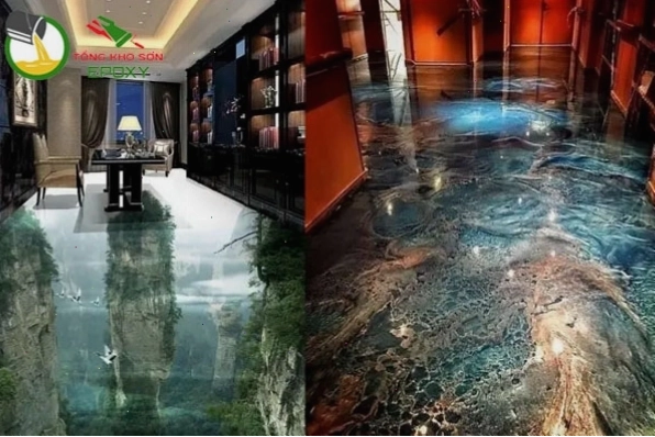 Các mẫu sơn epoxy hiệu ứng đẹp mắt cho không gian nội thất