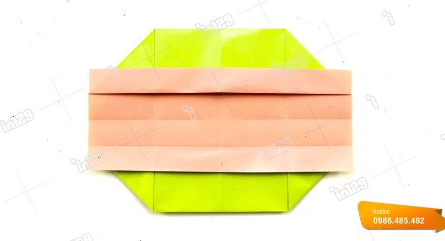 Cách gấp hộp chữ nhật không nắp bước 5