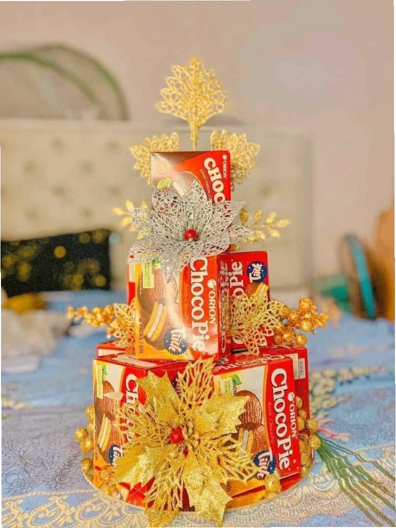 Cách làm tháp bánh chocopie đơn giản đẹp mắt