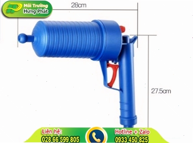 Cách thông ống thoát khí bể phốt với súng thông tắc