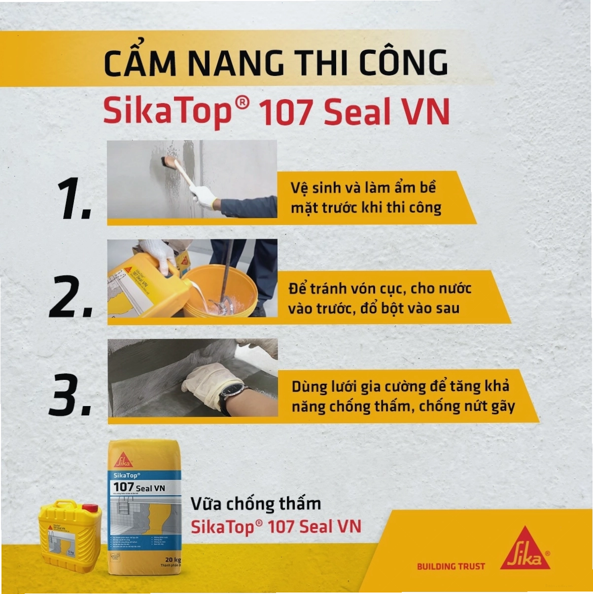 Cẩm nang chống thấm Sikatop 107 Seal VN