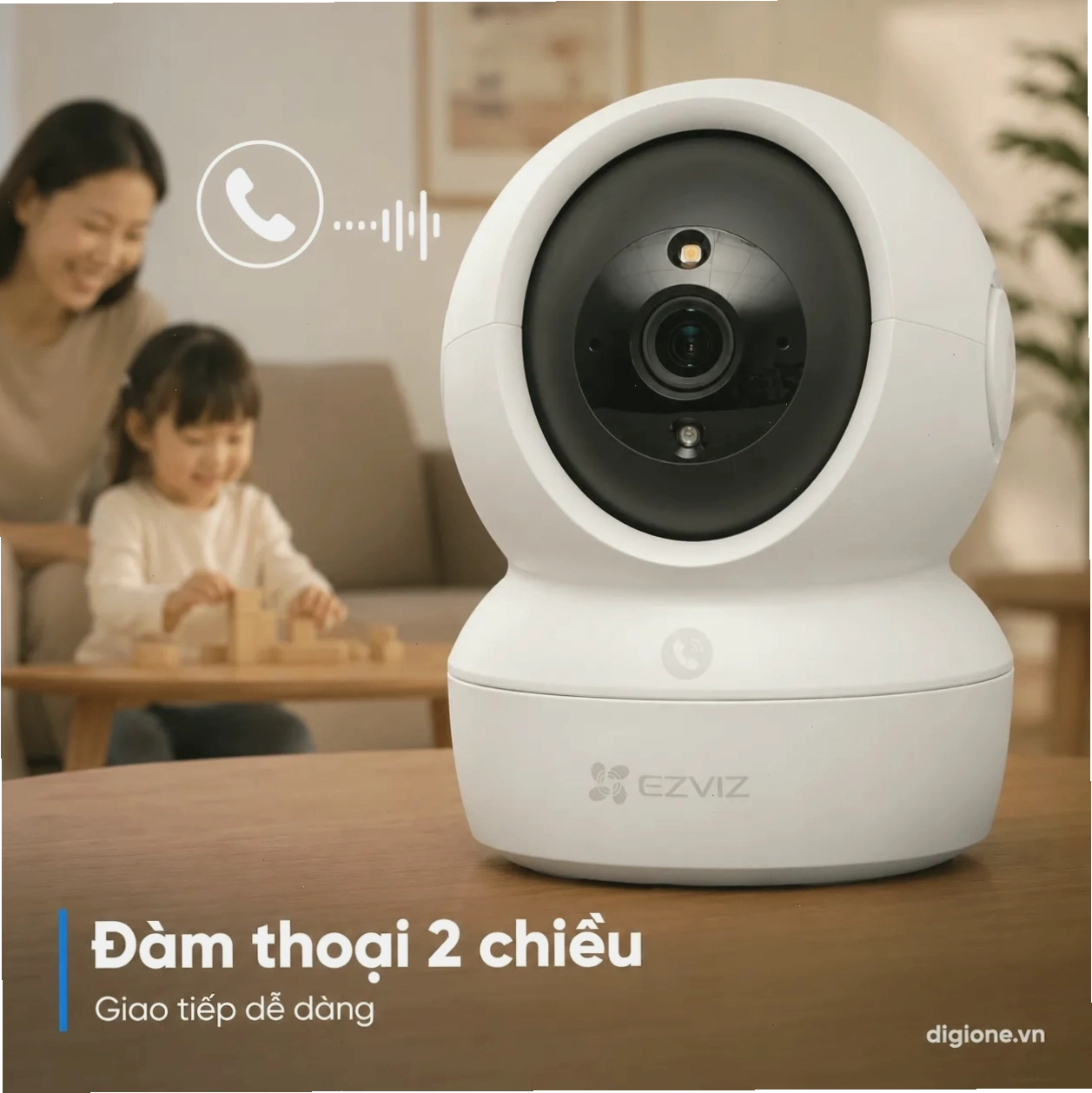 Camera Ezviz C6N Pro 2K 3MP với tính năng AI nhận diện người và theo dõi tự động.
