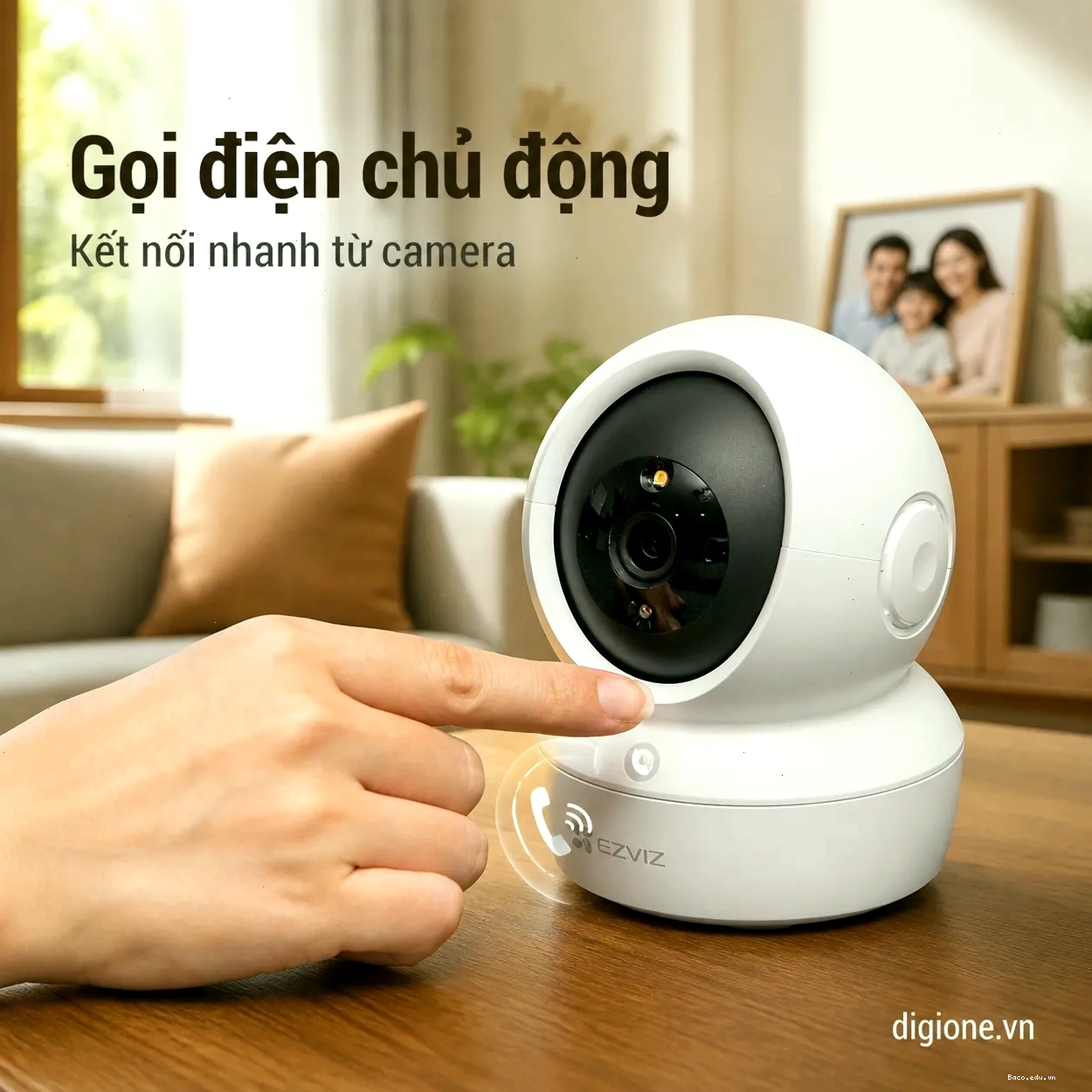 Camera Ezviz H6c PRO 5MP 3K với tính năng AI và ghi hình màu ban đêm.