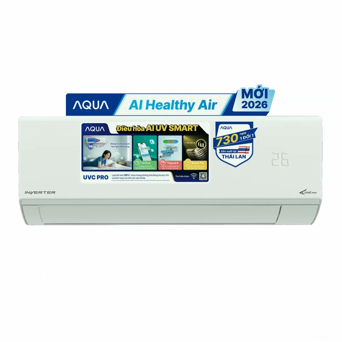 Cận cảnh chi tiết các bộ phận của máy lạnh Aqua