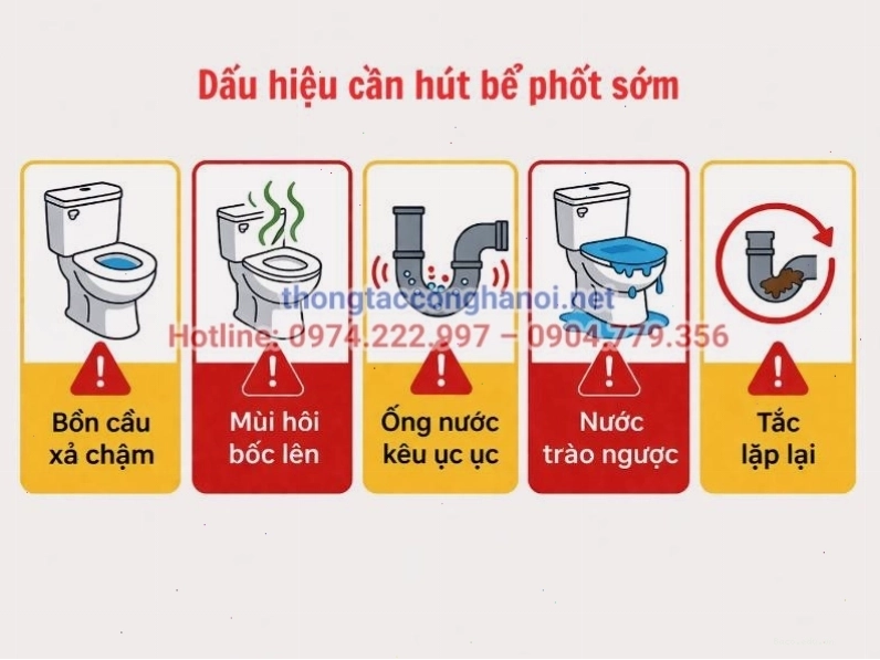 Cảnh báo dấu hiệu bể phốt quá tải
