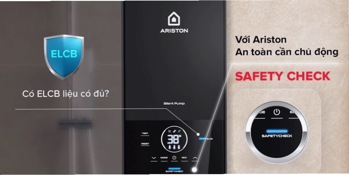 Cầu giao chống giật ELCB trên máy nước nóng Ariston