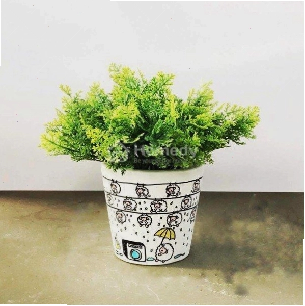 Chậu cây trang trí nhà với sự kết hợp đa dạng vật liệu