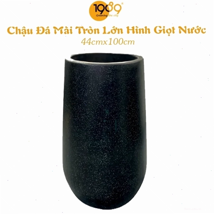 Chậu Đá Mài Tròn Lớn Hình Giọt Nước 44x100cm, độc đáo và ấn tượng