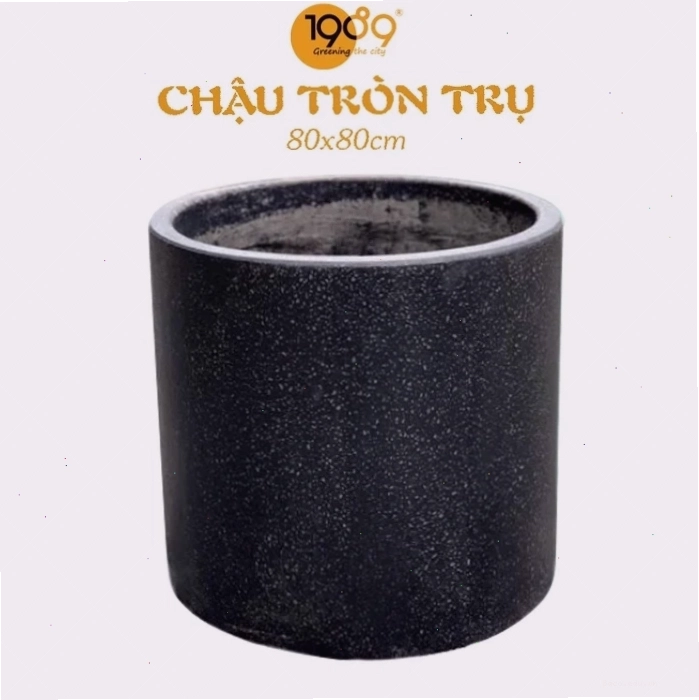 Chậu Đá Mài Tròn Trụ 80x80cm, mang đến vẻ đẹp vững chãi