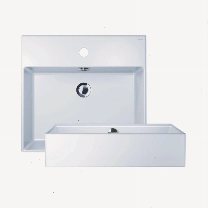 Chậu lavabo đặt bàn Caesar LF5263 với thiết kế vuông vắn hiện đại