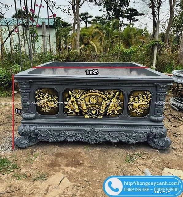 Chậu Vuông 1m95 Cao 1m, mẫu chậu độc đáo với kích thước ấn tượng