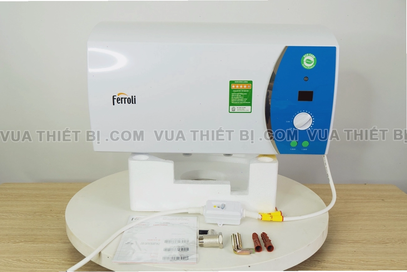 Chi tiết bình nóng lạnh Ferroli Verdi AE