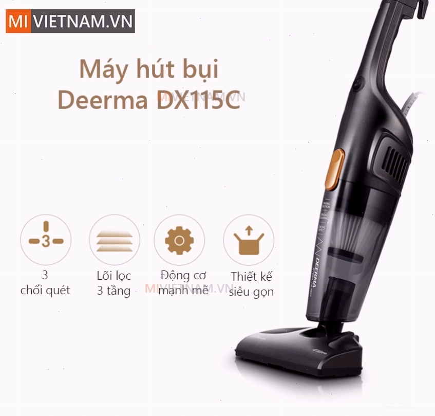Chi tiết đầu hút của máy hút bụi Deerma DX115C