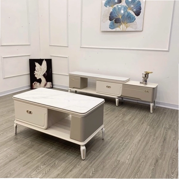 Combo Bàn Trà Sofa Và Kệ TiVi Nhập Khẩu - BTSFDK42, sự kết hợp hoàn hảo cho phòng khách