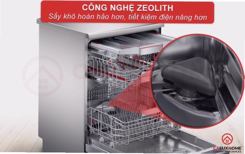 Công nghệ Zeolith trên máy rửa bát Bosch SMS8YCI01E