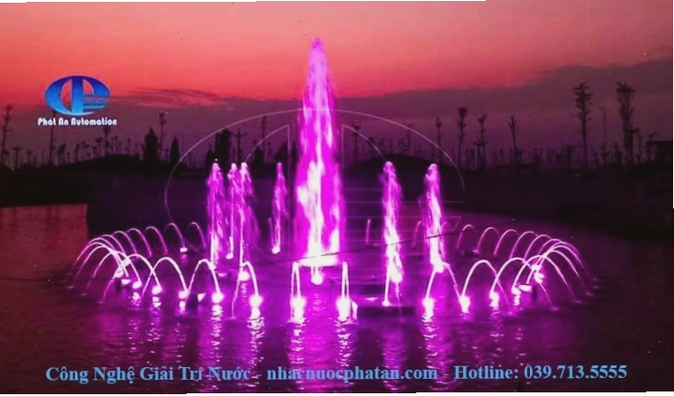 Công trình nhạc nước pháo nổi tại Ninh Bình