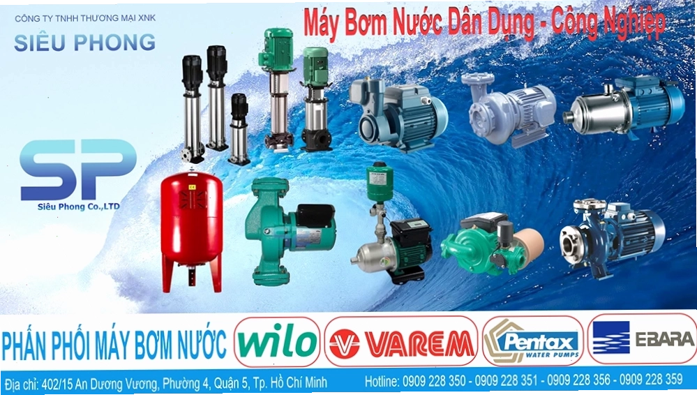 Công ty Siêu Phong chuyên phân phối máy bơm nước tăng áp chính hãng, chất lượng