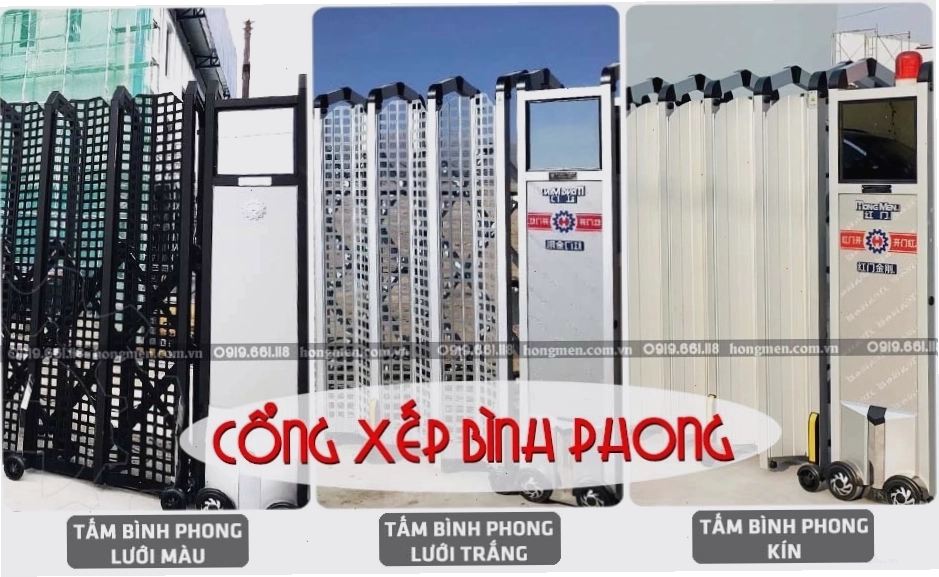 Cổng xếp có tấm bình phong hiện đại