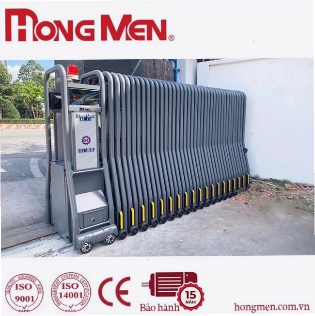 Cổng xếp tự động hợp kim nhôm SQMD-G hiện đại