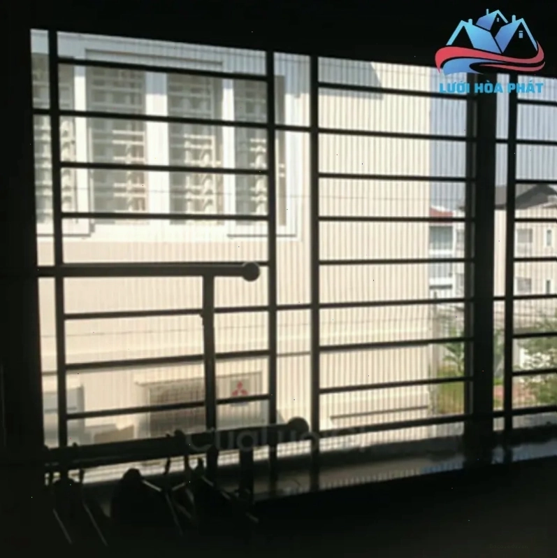 Cửa lưới chống muỗi dạng lùa DL 01 màu đen đậm