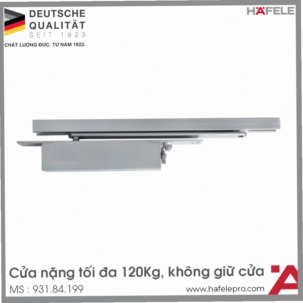Cùi chỏ hơi lắp âm 120kg DCL33N Hafele 931.84.199, đảm bảo hoạt động ổn định