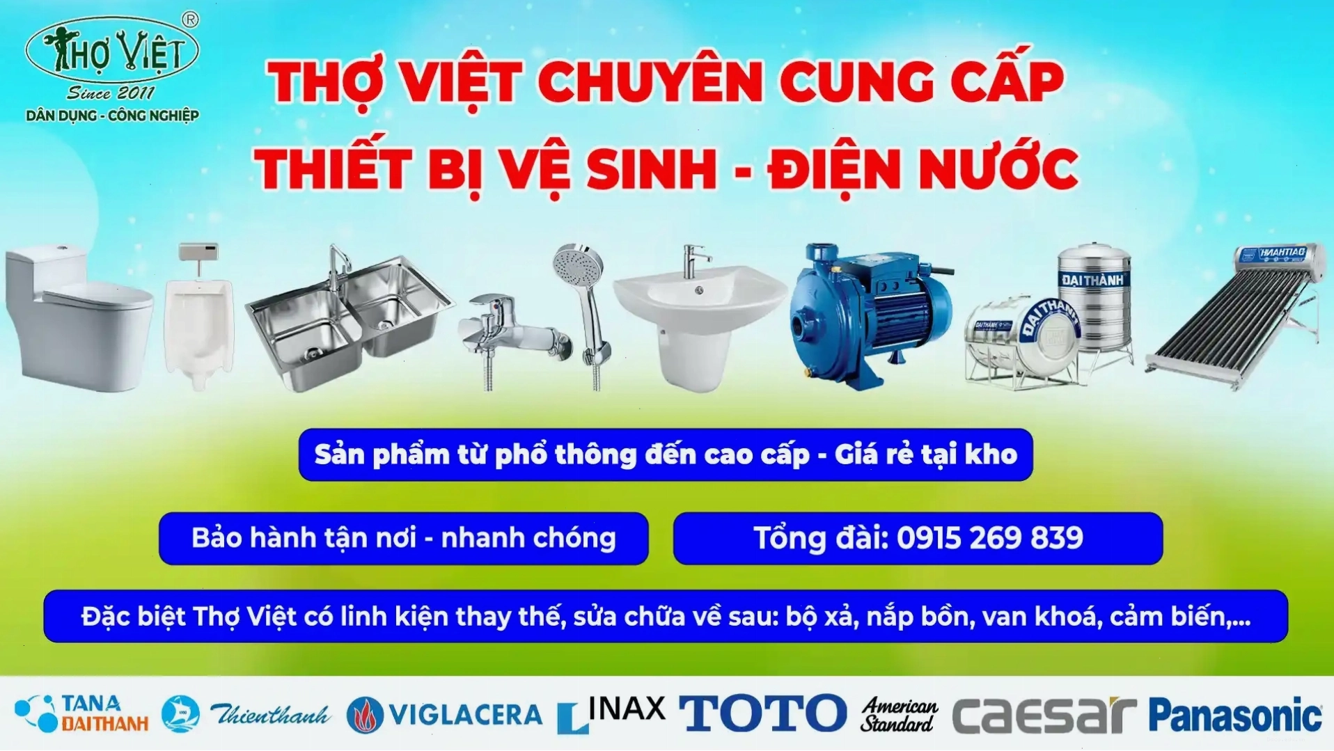 Cung cấp và lắp đặt các thiết bị điện nước
