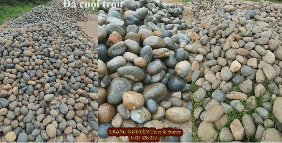 Đá cuội tròn dùng để làm tiểu cảnh