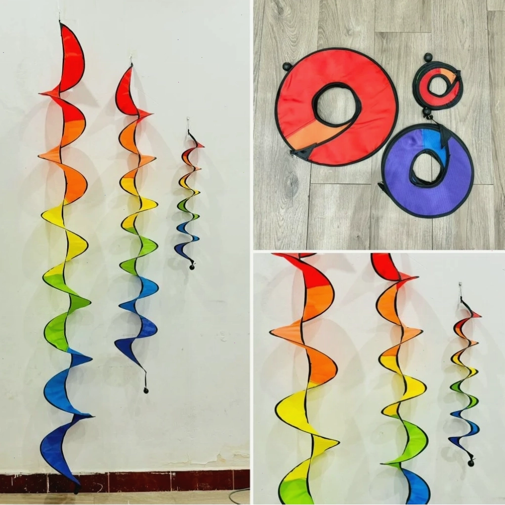 Dây xoay trang trí lều trại tạo hiệu ứng màu sắc sinh động